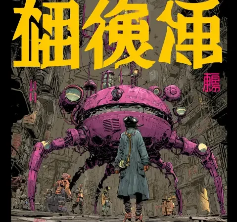 恋爱漫画《月光之约》封面，两人在月光下相望